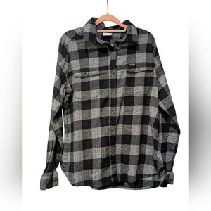 Columbia Women's Button Down Flannel Warm Long Sleeve Shirt Sz L